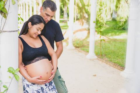 ensaio gestante Rio de Janeiro, Jardim Botânico, a espera da Ísis'